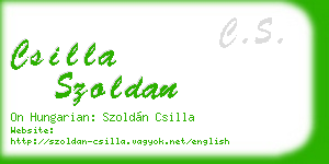 csilla szoldan business card